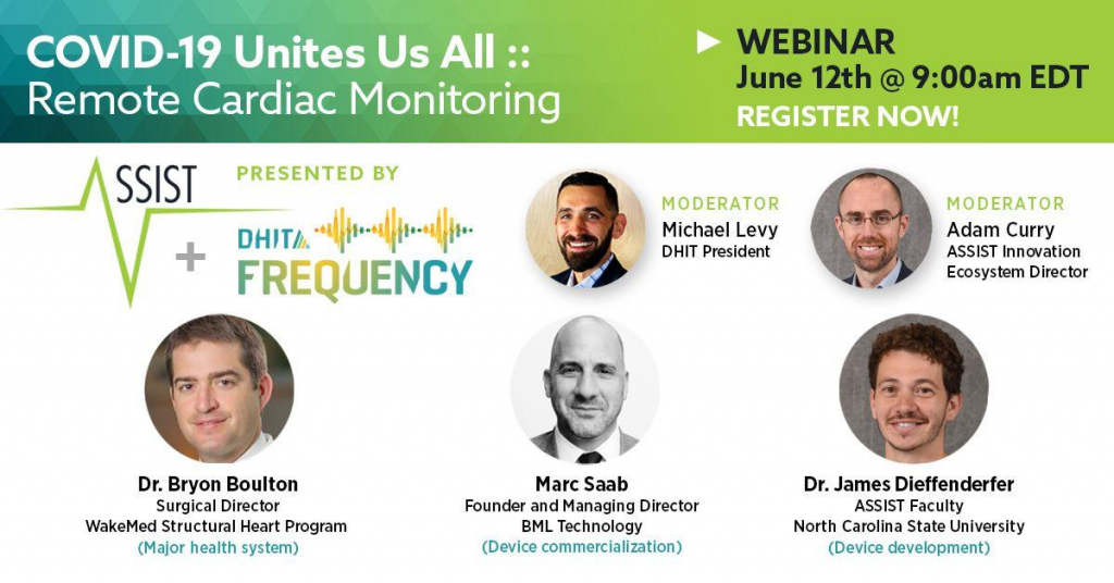 DHIT COVID-19 remote cardiac monitoring webinar panel